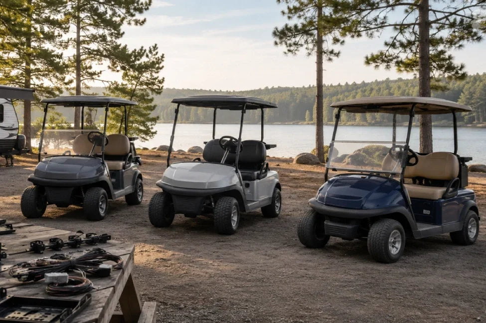 Club Car, EZGO & Yamaha: Welche Halterungen und Kabelsets braucht man für den Umstieg?