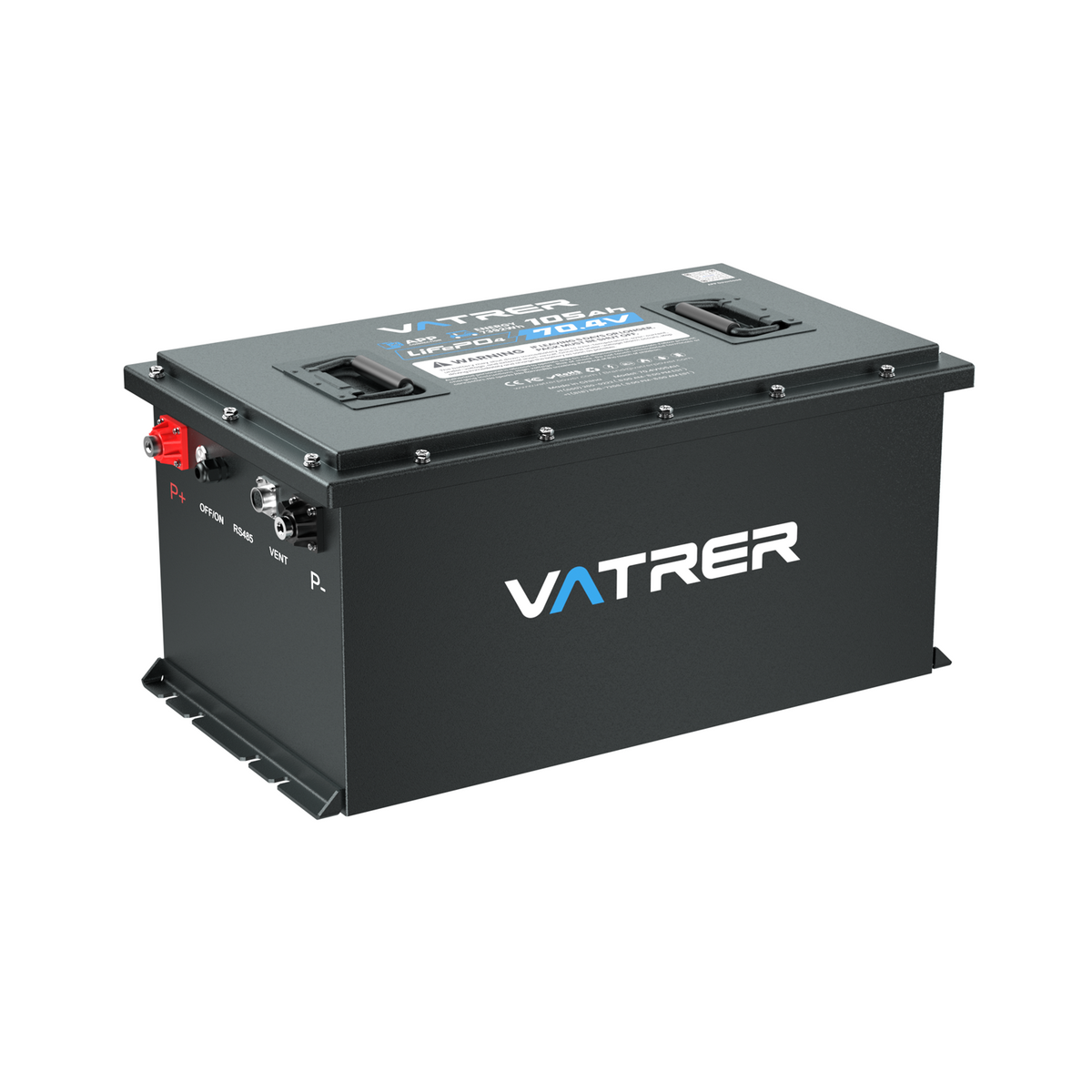 Vatrer 72V 105AH Lithium Golf Cart Battery, Built-in 200A BMS, 4000+ Cycles LiFePO4 Battery, 14.08kW Output EU