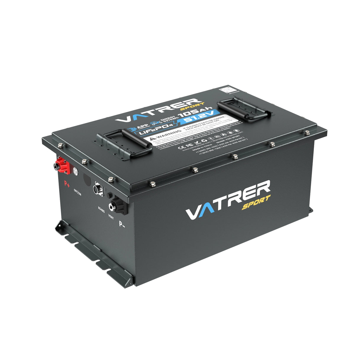 Vatrer 48V 105Ah UTV/ATV Lithium Batterie 300A BMS
