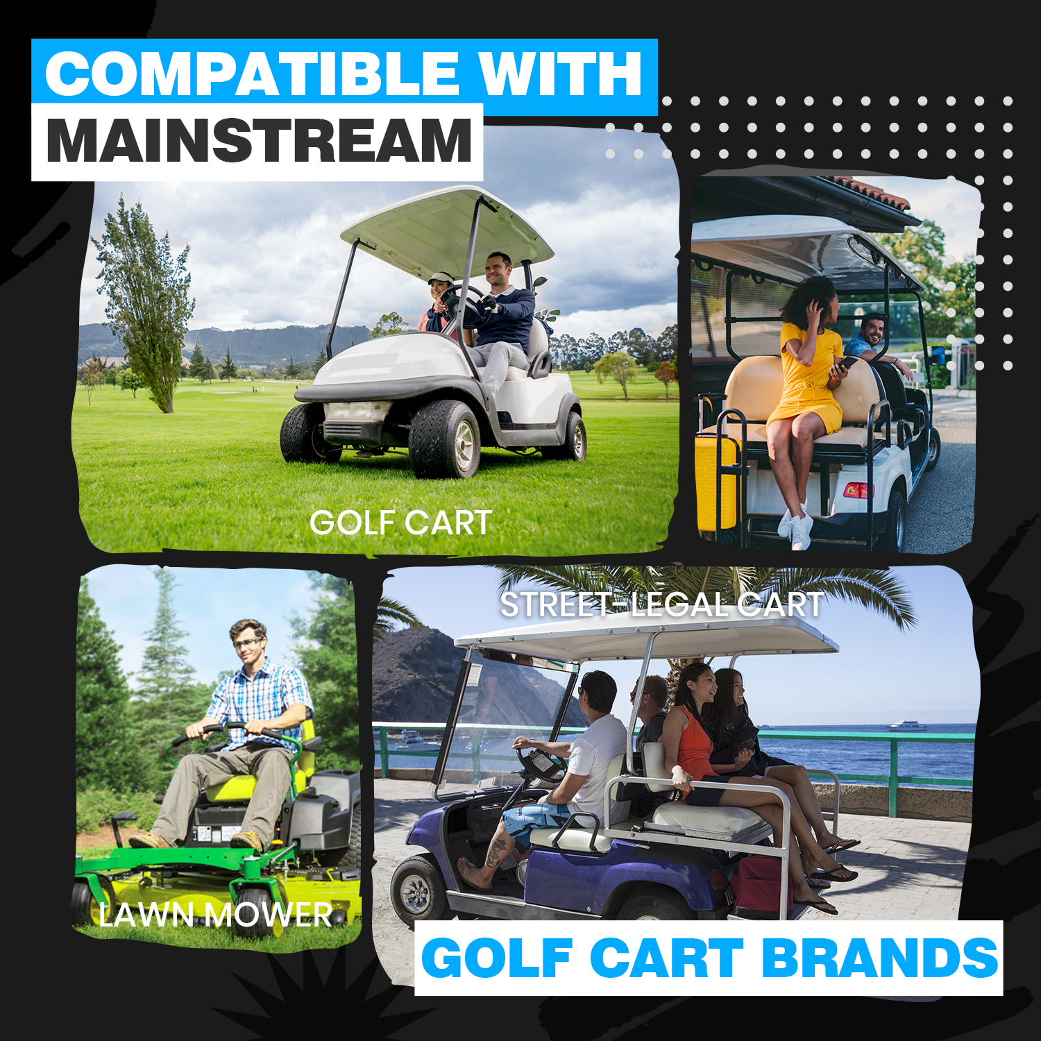 Vatrer 72V 105AH Lithium Golf Cart Battery, Built-in 200A BMS, 4000+ Cycles LiFePO4 Battery, 14.08kW Output EU