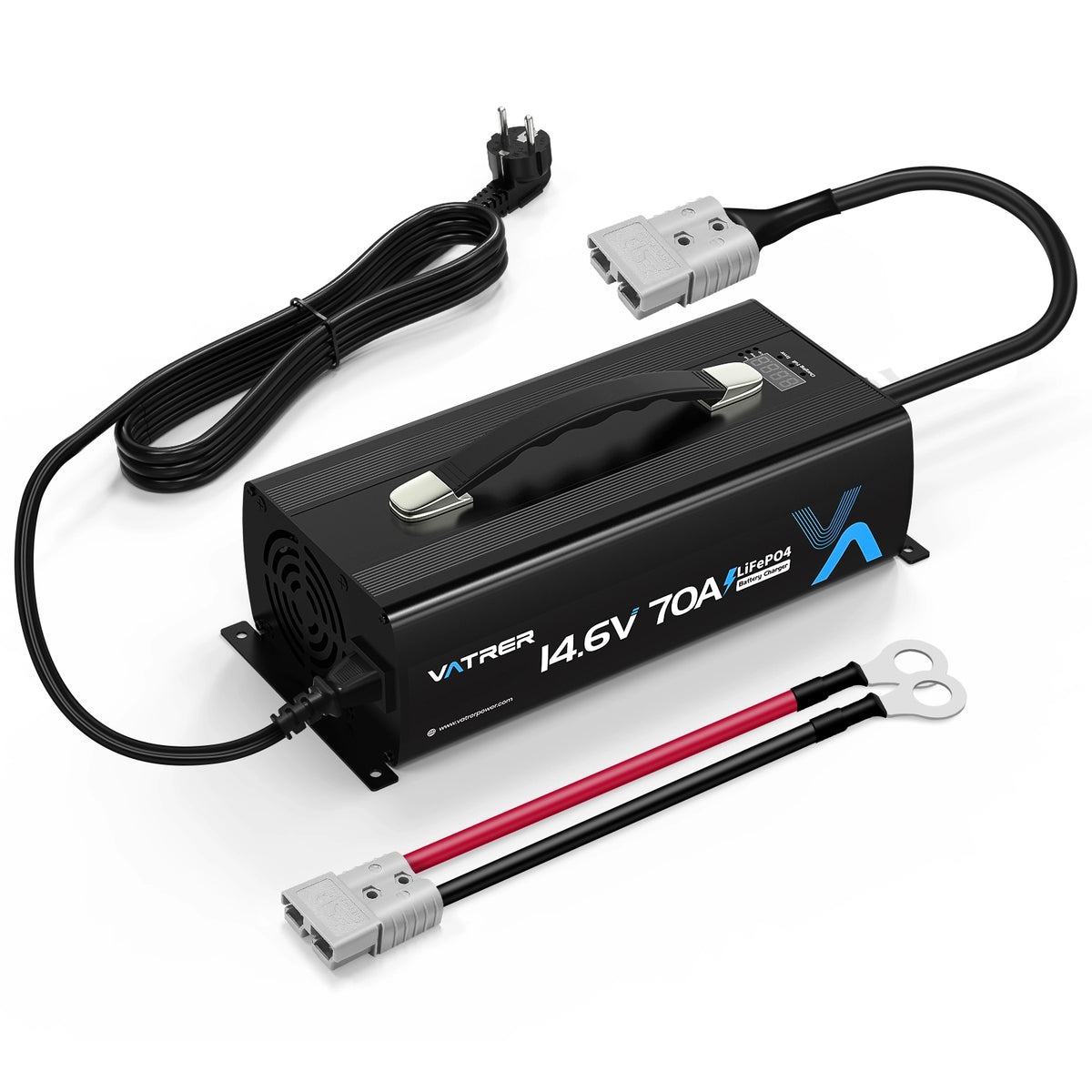 Vatrer 14,6V 70A schnelles AC-DC 12V LiFePO4-Akkuladegerät