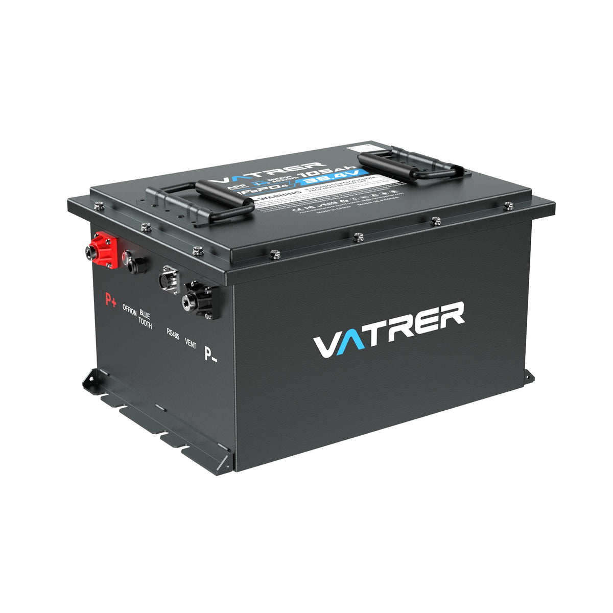 Vatrer 36V 105AH LiFePO4 Golf Cart Batterie, 200A BMS, 4,000+ Zyklen, Max 7.68kW Ausgangsleistung Lithium Batterie