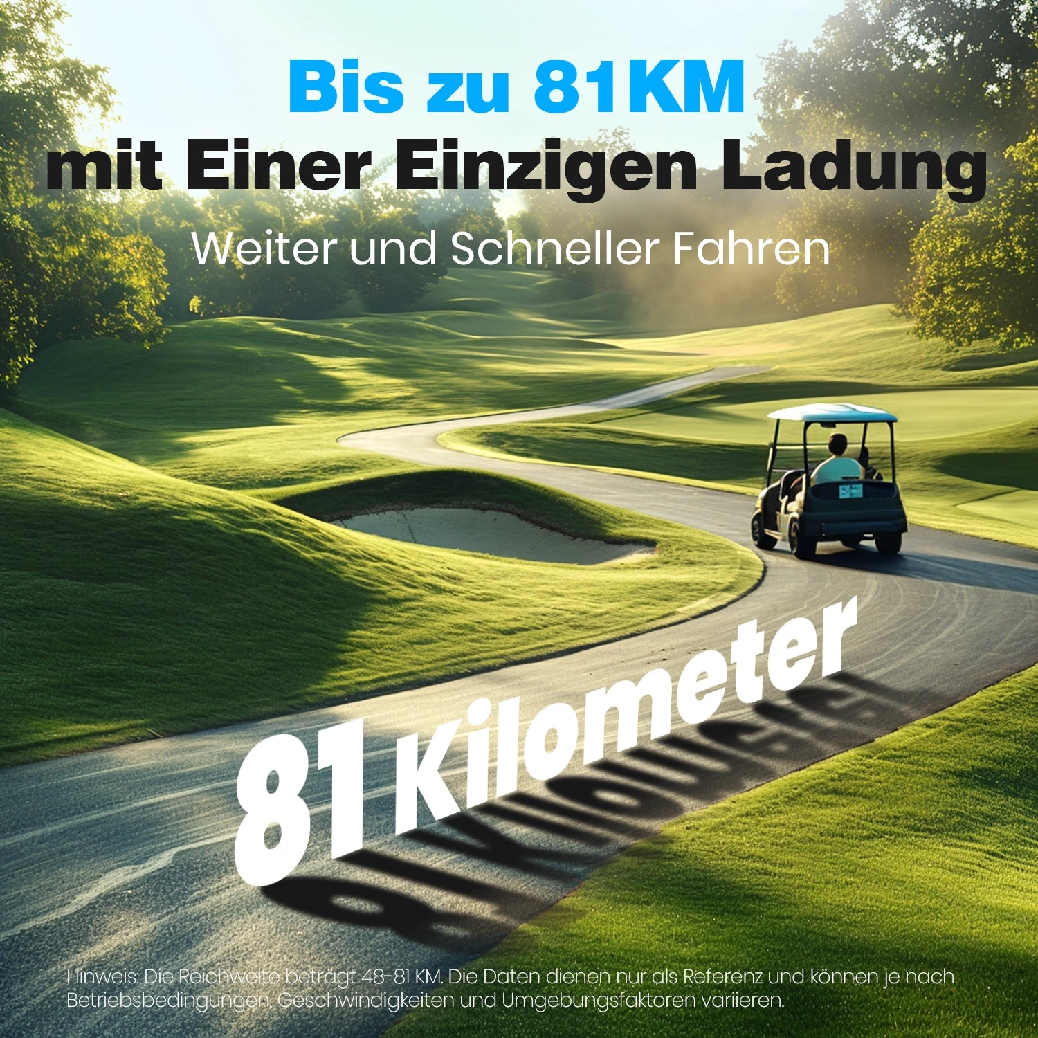 Vatrer 36V 105AH LiFePO4 Golf Cart Batterie, 200A BMS, 4,000+ Zyklen, Max 7.68kW Ausgangsleistung Lithium Batterie