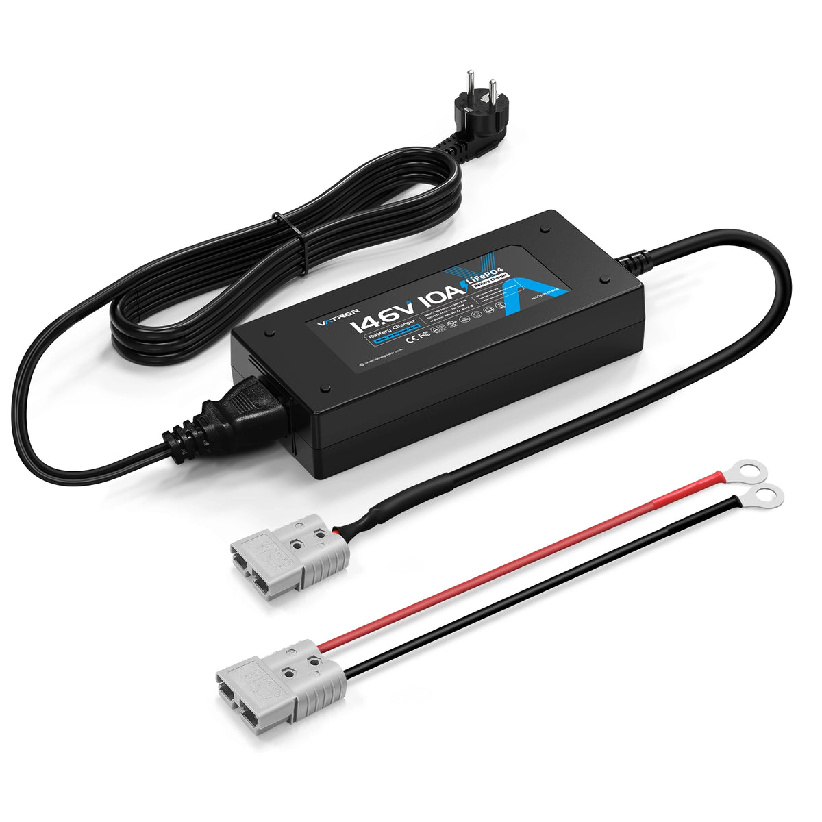 Vatrer 14,6V 10A Intelligentes AC-DC-Ladegerät für 12V Lithium-Eisenphosphat