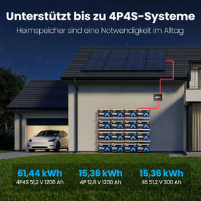 Vatrer 12V 300Ah LiFePO4 Lithium-batterie mit heizung & Bluetooth