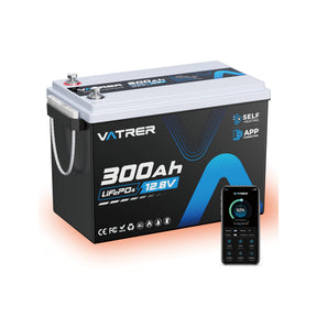 Vatrer 12V 300Ah LiFePO4 Lithium-batterie mit heizung & Bluetooth