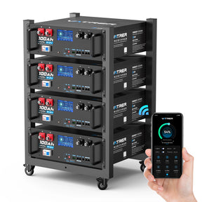 Vatrer 48V (51,2 V) 100Ah Lithium-Solarbatterie mit WLAN und Bluetooth für Server-Racks