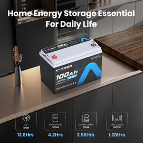 Vatrer 12V 100Ah Low Temp Cutoff LiFePO4 Lithium Battery EU