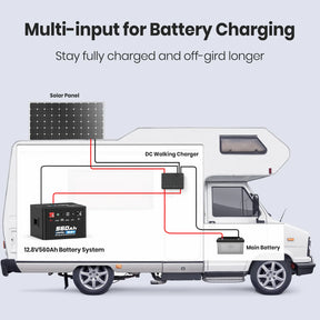 Vatrer 12V 560Ah Self-heating Lithium RV Battery 300A BMS EU
