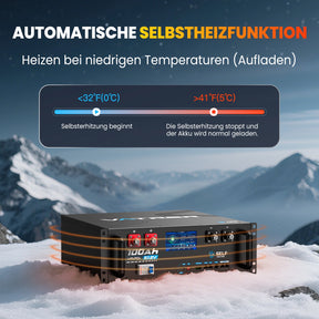 Vatrer 48V (51,2V) 100Ah WIFI Selbstheizender Solar batterie