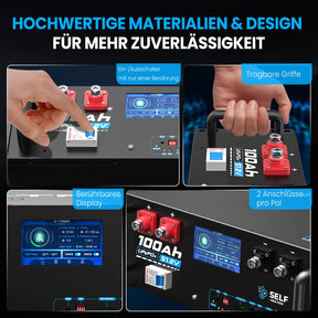 Vatrer 48V (51,2V) 100Ah WIFI Selbstheizender Solar batterie