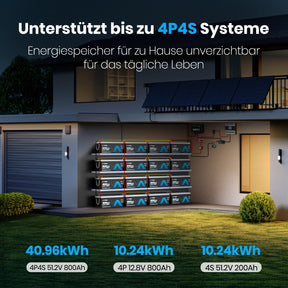 Vatrer 12V 200Ah Plus Lithium batterie mit Bluetooth 200A BMS