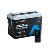 Vatrer 12V 300Ah LiFePO4 Lithium Batterie mit  Bluetooth