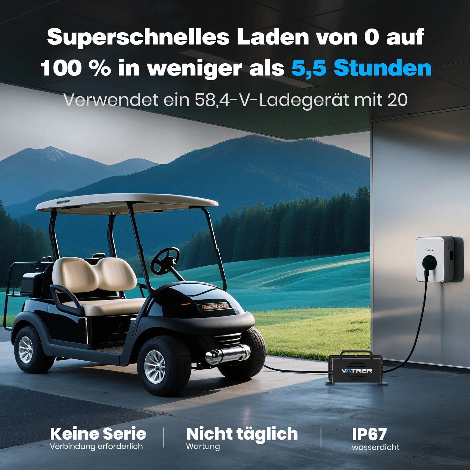 Vatrer 48V 105Ah mini Lithium Batterie,  200 A BMS