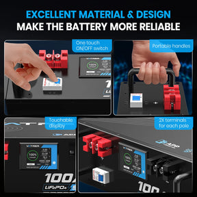 Vatrer 48V(51.2V) 100Ah Heated Lithium Solar Battery, Max 5120W Load Power EU